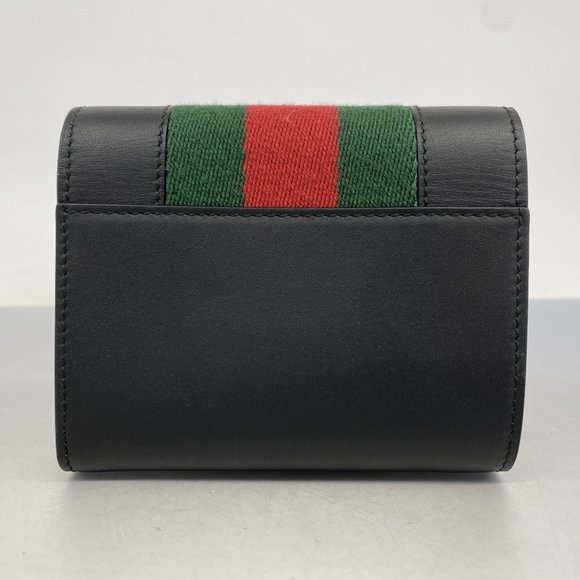 GUCCI Black Leather Sylvie Wallet - Picture 10 of 10